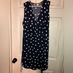 - Navy/white polka dot sleeveless dress, NWOT size XL. Wedding, career, ca…